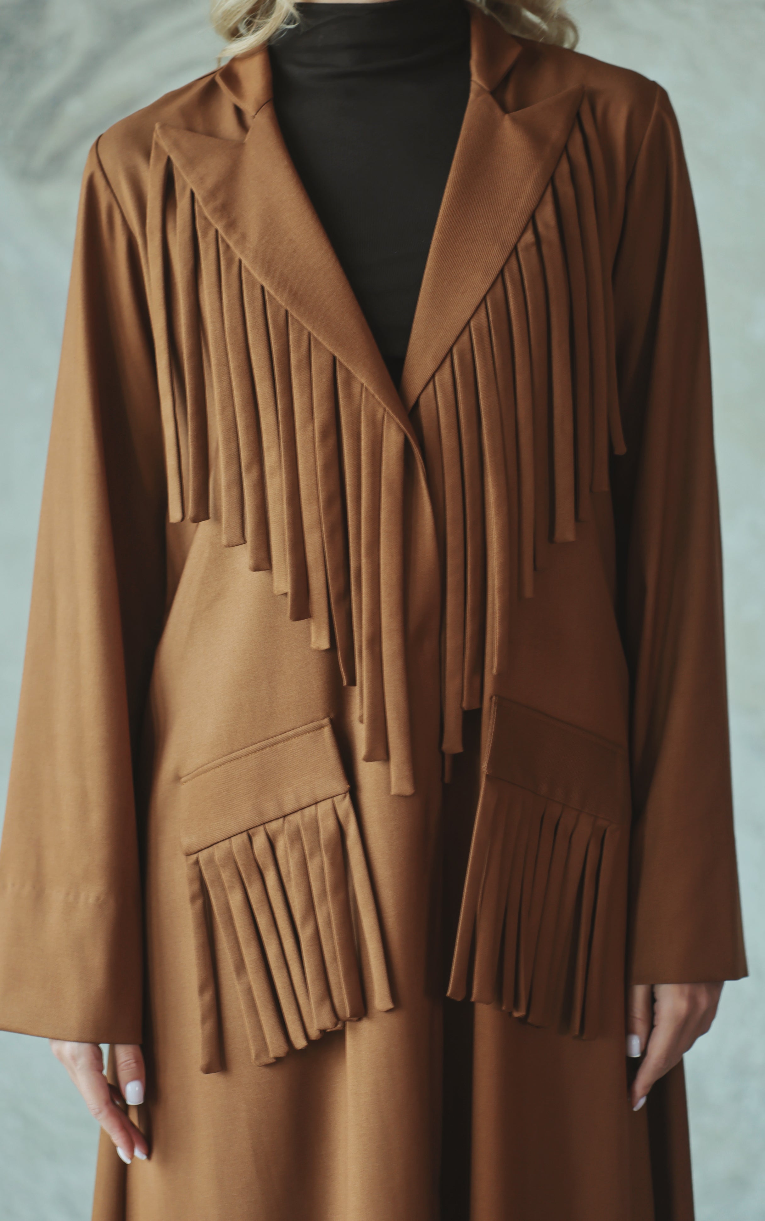 Brown Jacket-Style Abaya