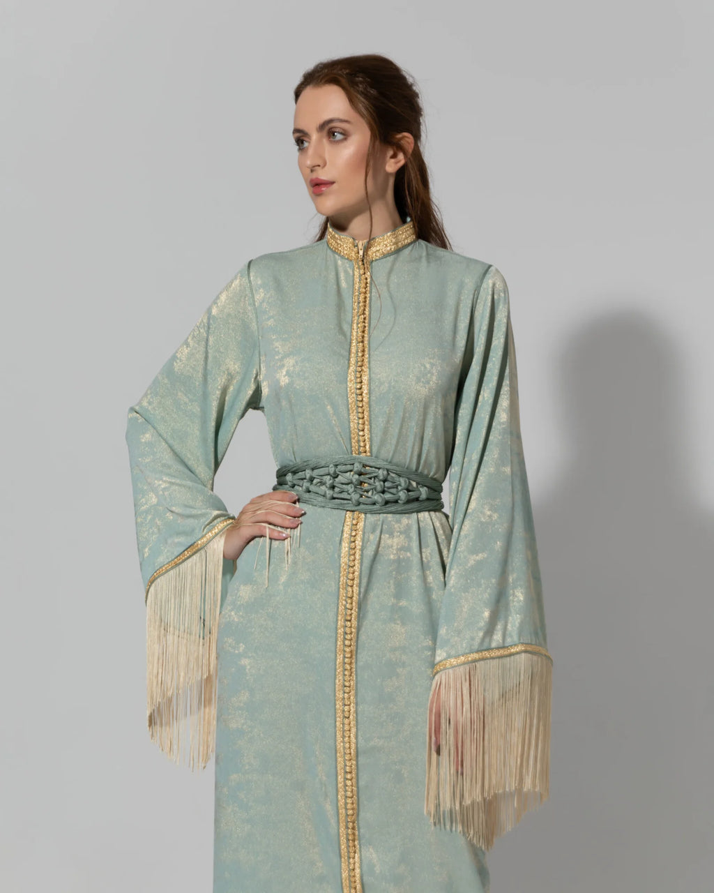 Green Silk Kaftan