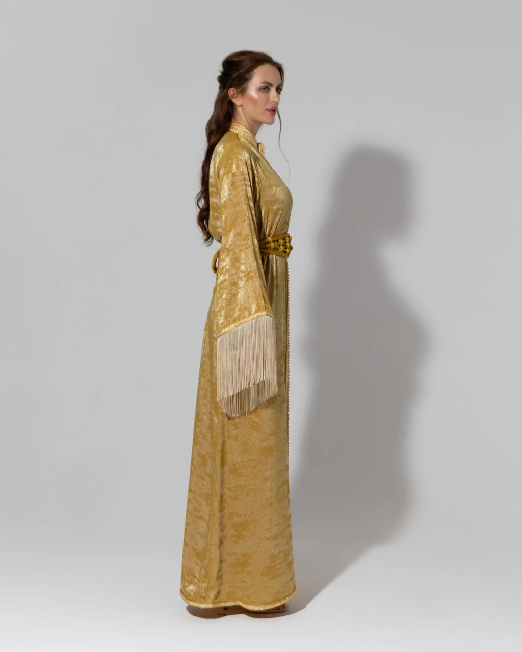 Yellow Silk Kaftan