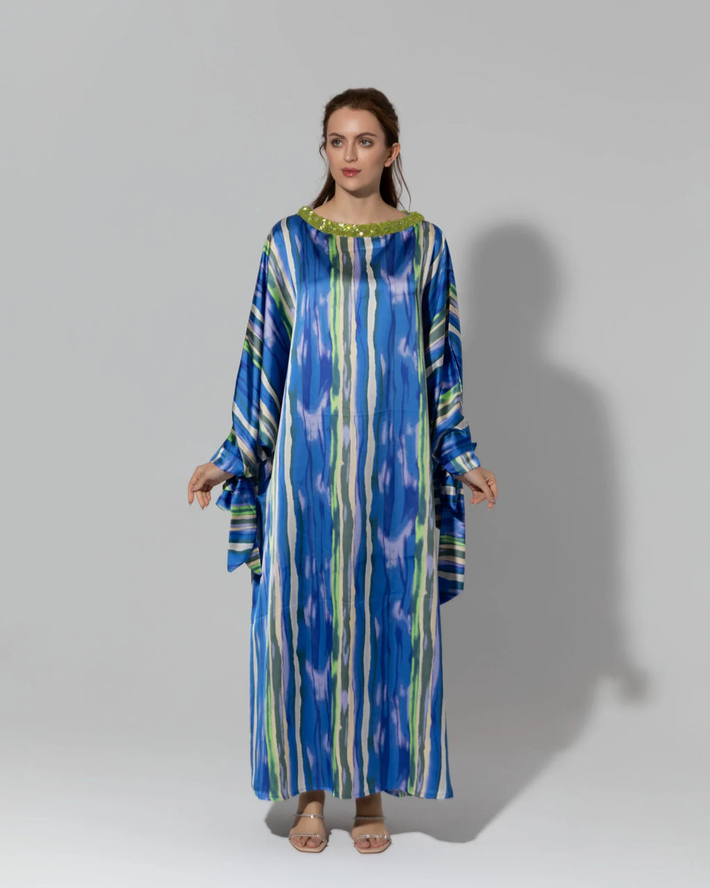 Abstract Silk Kaftan