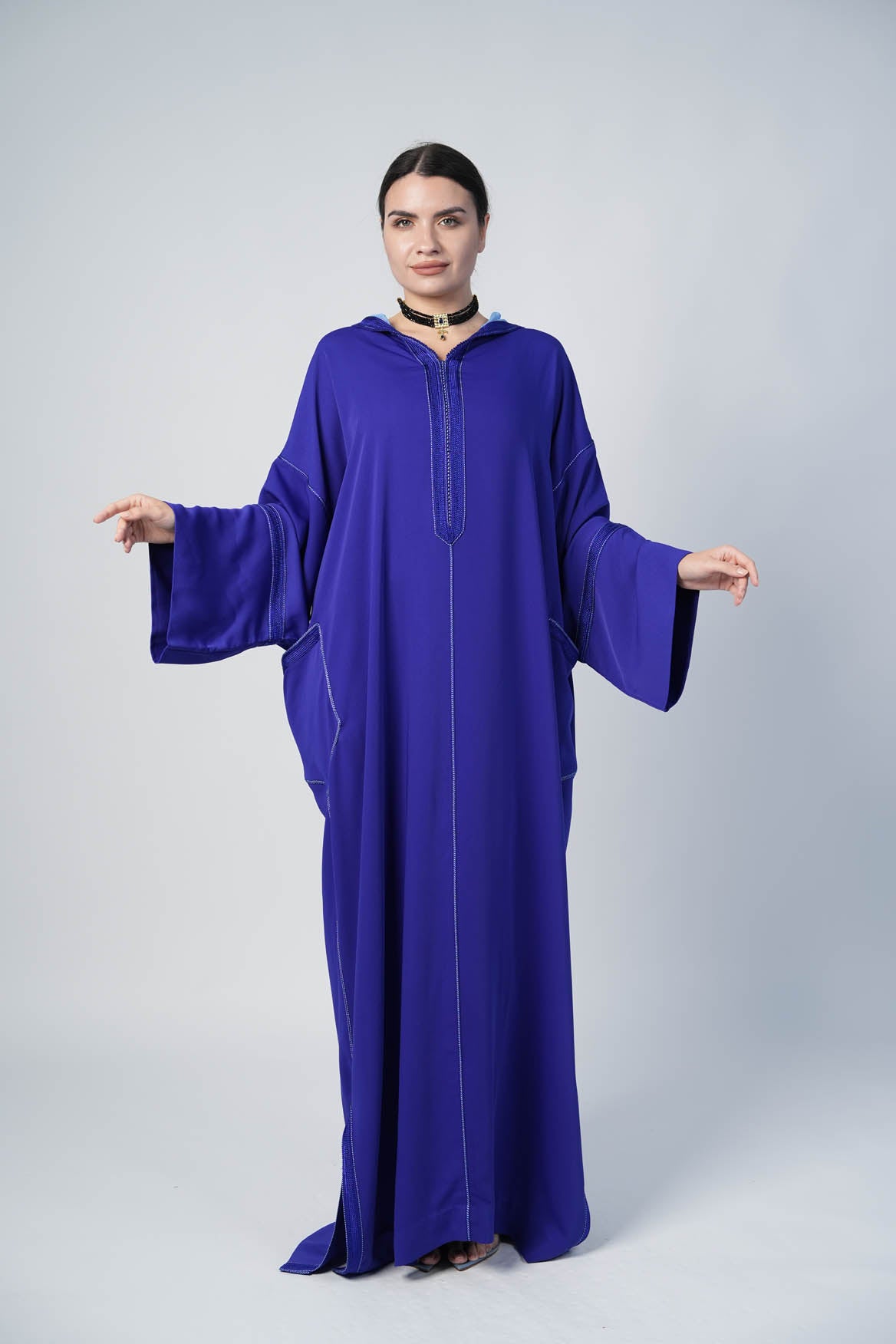 Navy Two Tone Kaftan