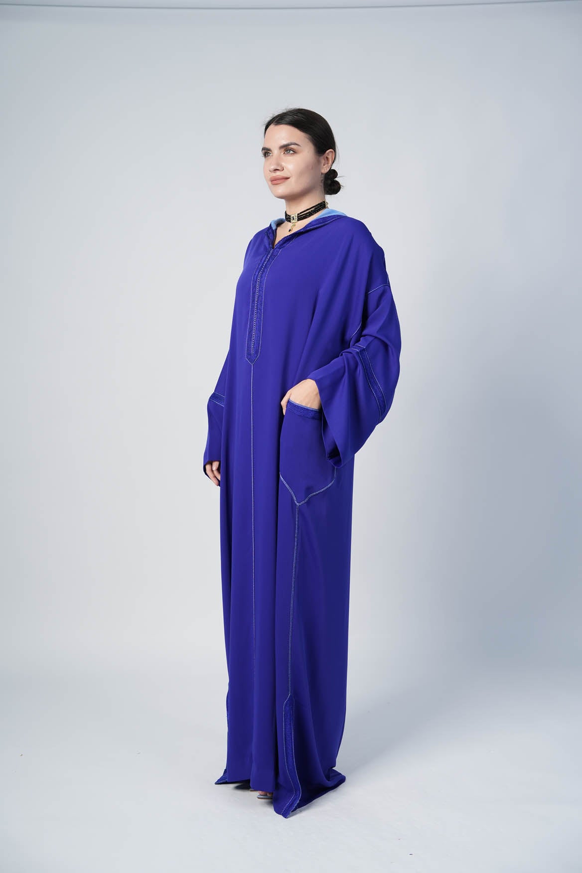 Navy Two Tone Kaftan