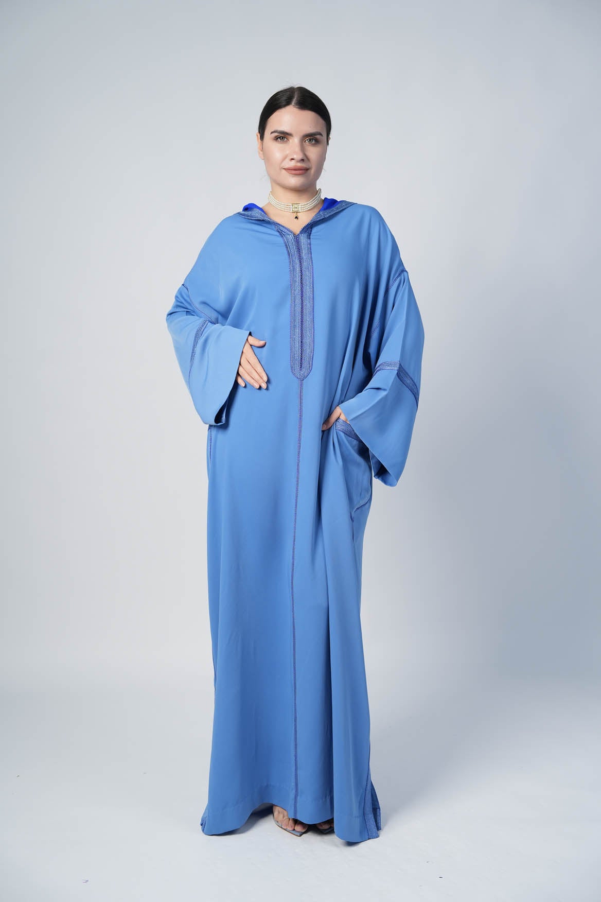 Light Blue TwoTone Kaftan