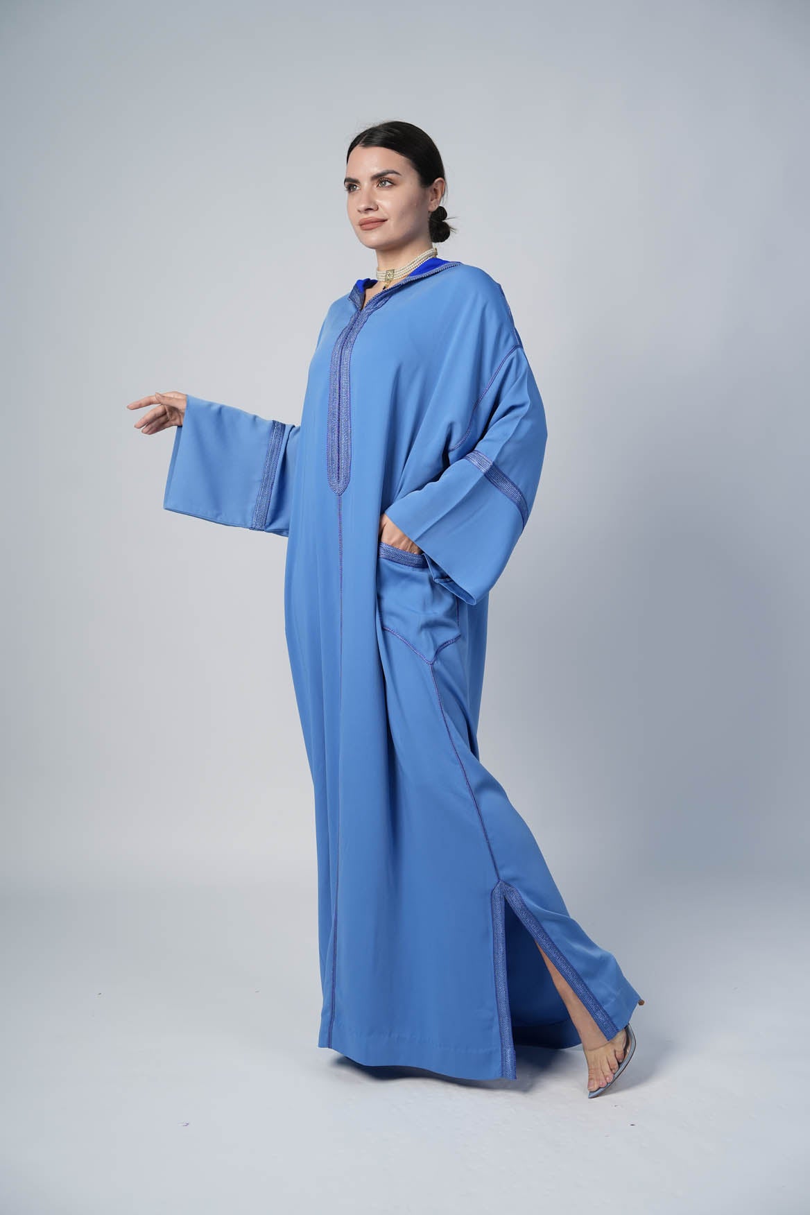 Light Blue TwoTone Kaftan