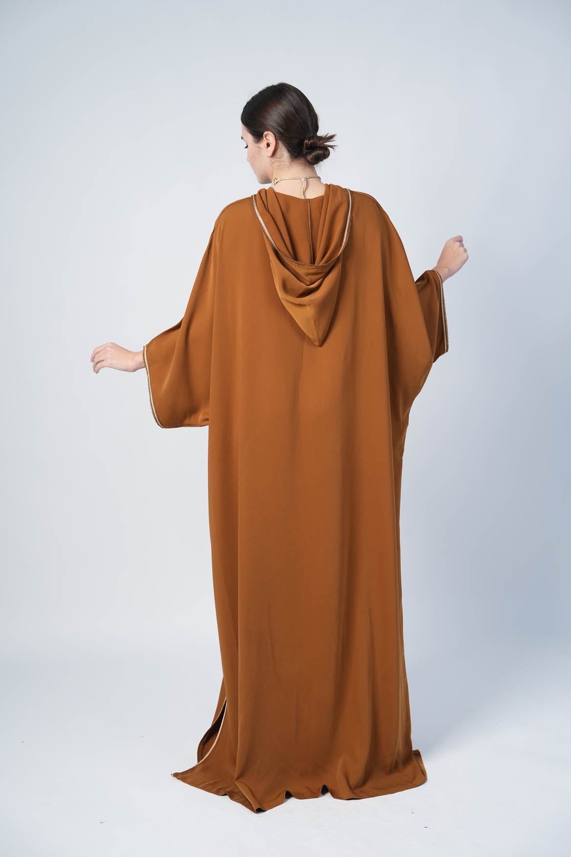 Crepe Brown Kaftan