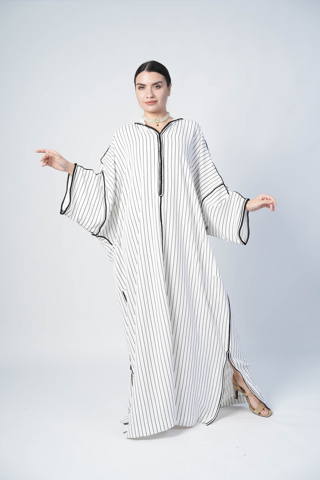 Blue Linen Kaftan