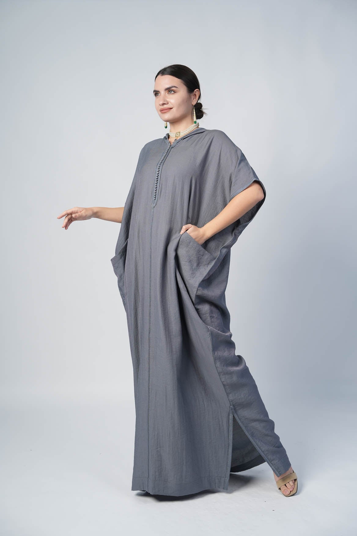 Cotton Gray Kaftan