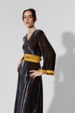 Habba-Black Velvet Kaftan