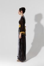 Habba-Black Velvet Kaftan - Image 5