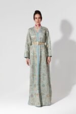 Habba-Embroidered Blue Kaftan - Image 2