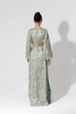 Habba-Embroidered Blue Kaftan - Image 5